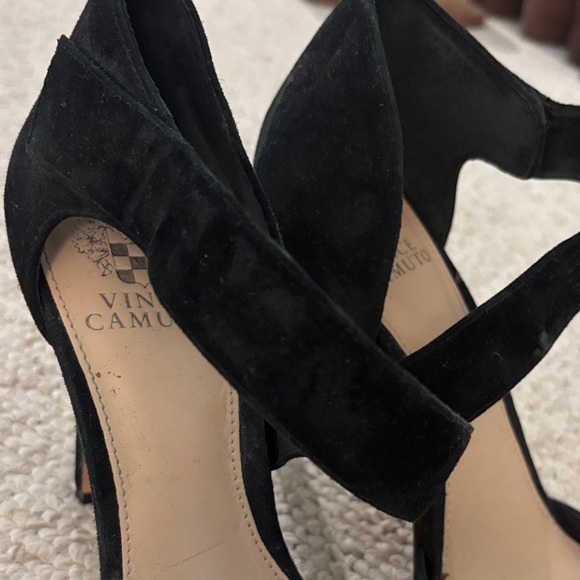 Vince Camuto Black Suede Heels - Picture 4 of 6
